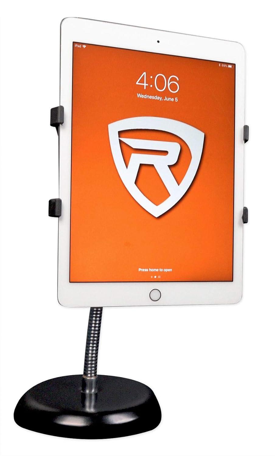 Rockville RDMS6 Studio Desktop Mic Stand w 11.8" Gooseneck+Round Weighted Base