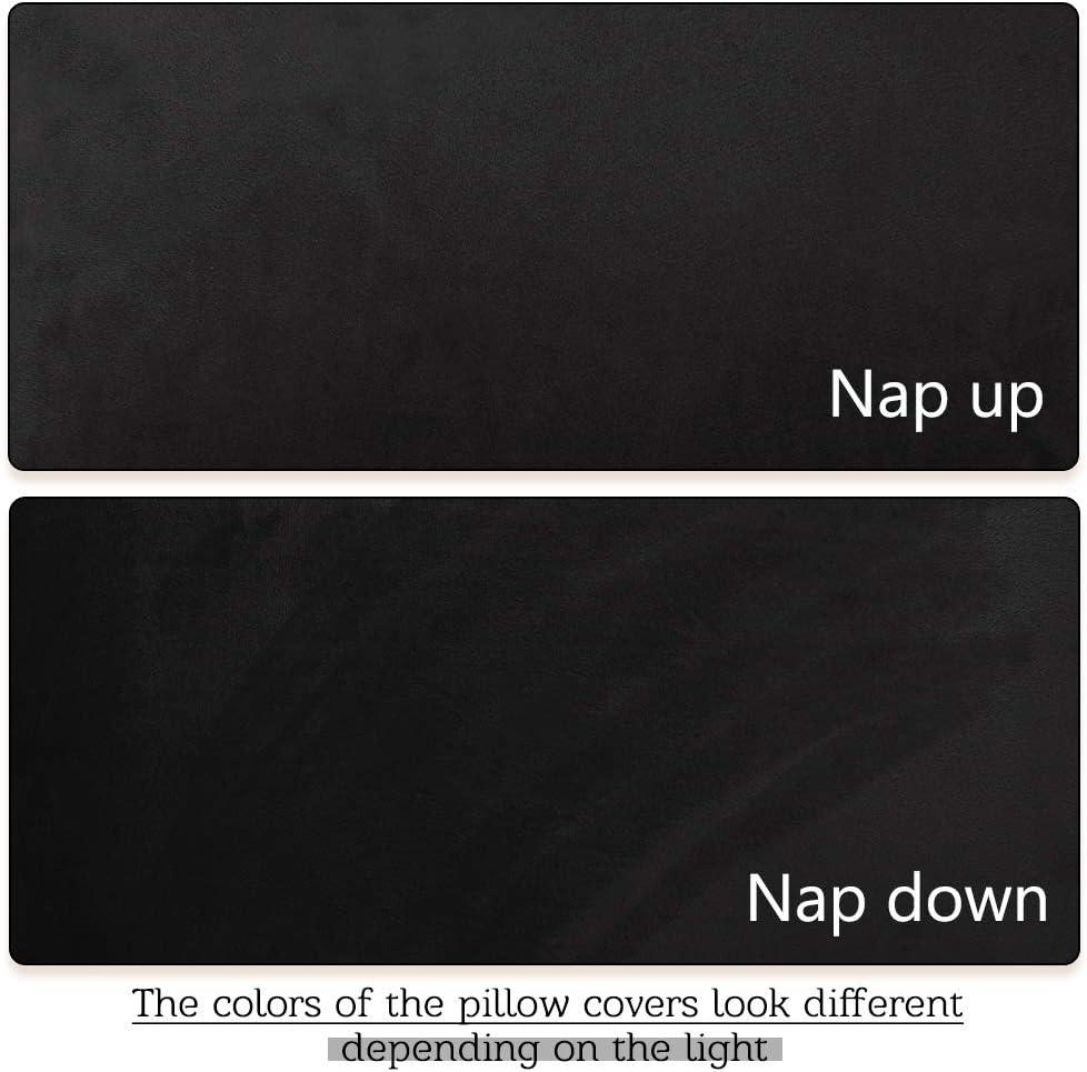 StangH Black Body Pillow Pillowcase, 20 x 54 inches Soft Velvet Pillow Cover with Zipper Closure, Warm Cozy Body Pillowcase for Adults Pregnant Women, 1 Piece
