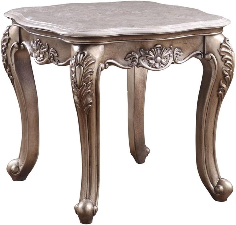 84312 - End Table, Marble Top & White Finish - Ciddrenar