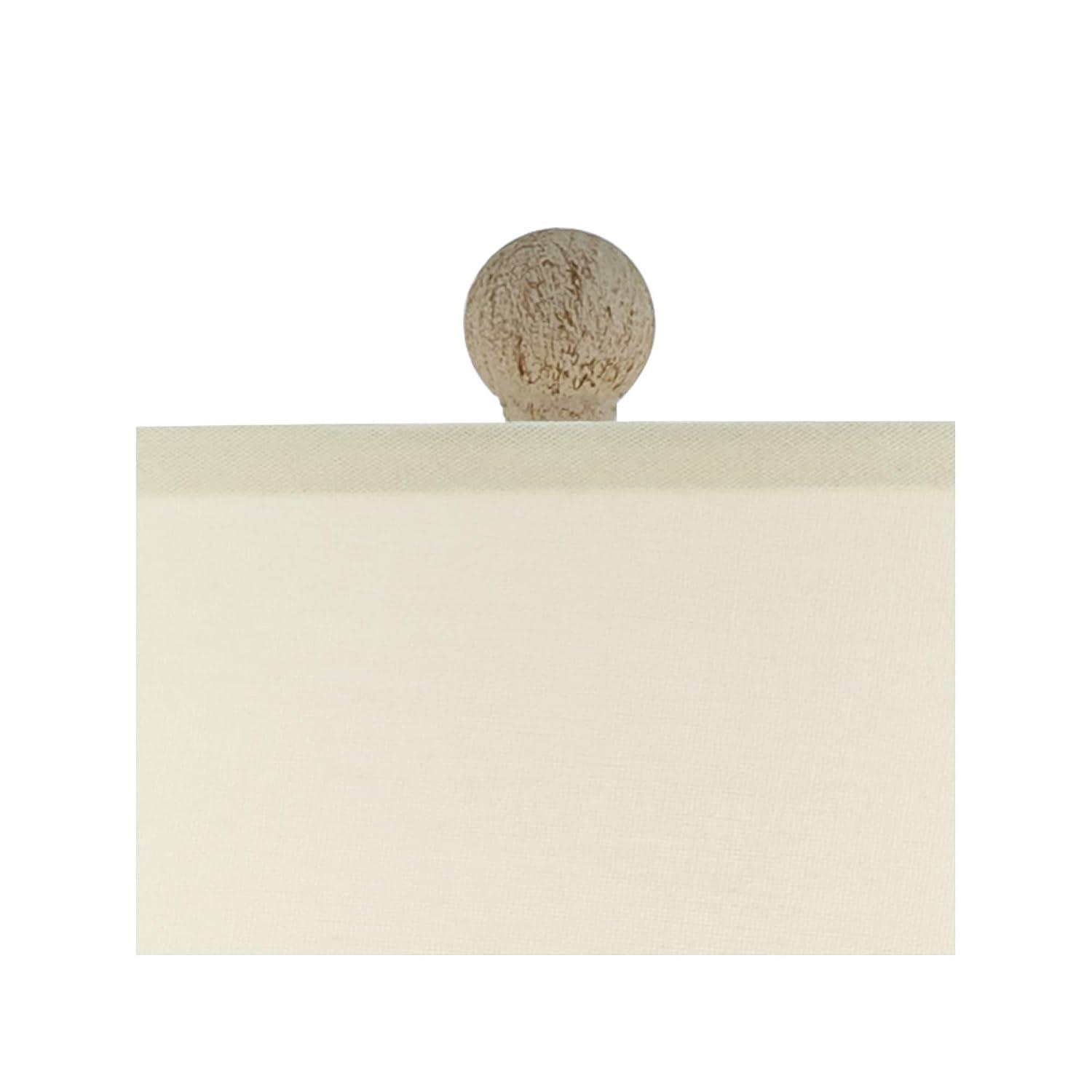 John Timberland Austin Rustic Table Lamp 28" Tall Sand Toned Cream Linen Drum Shade for Bedroom Living Room Bedside Nightstand Office Kids Family Home