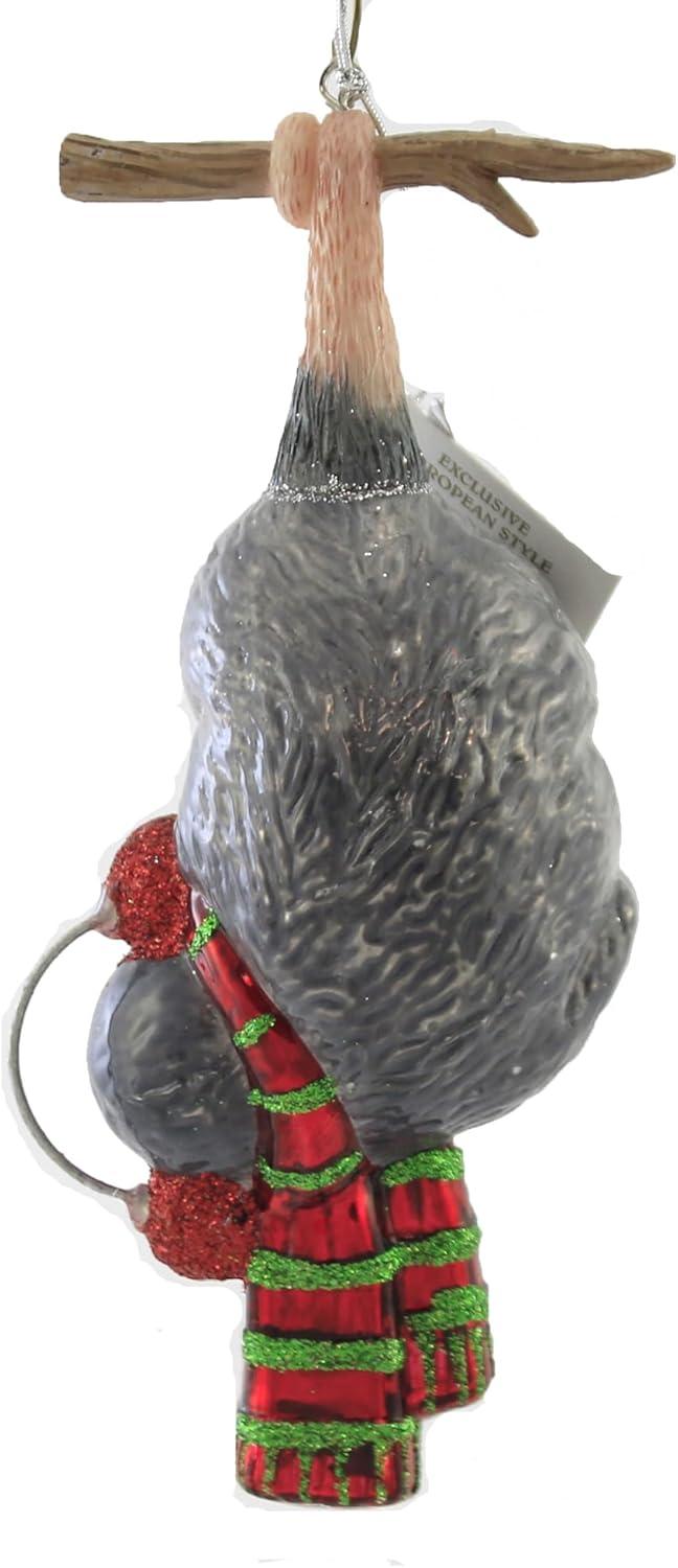 Kurt Adler Noble Gems Glass Christmas Ornament, Hanging Possum