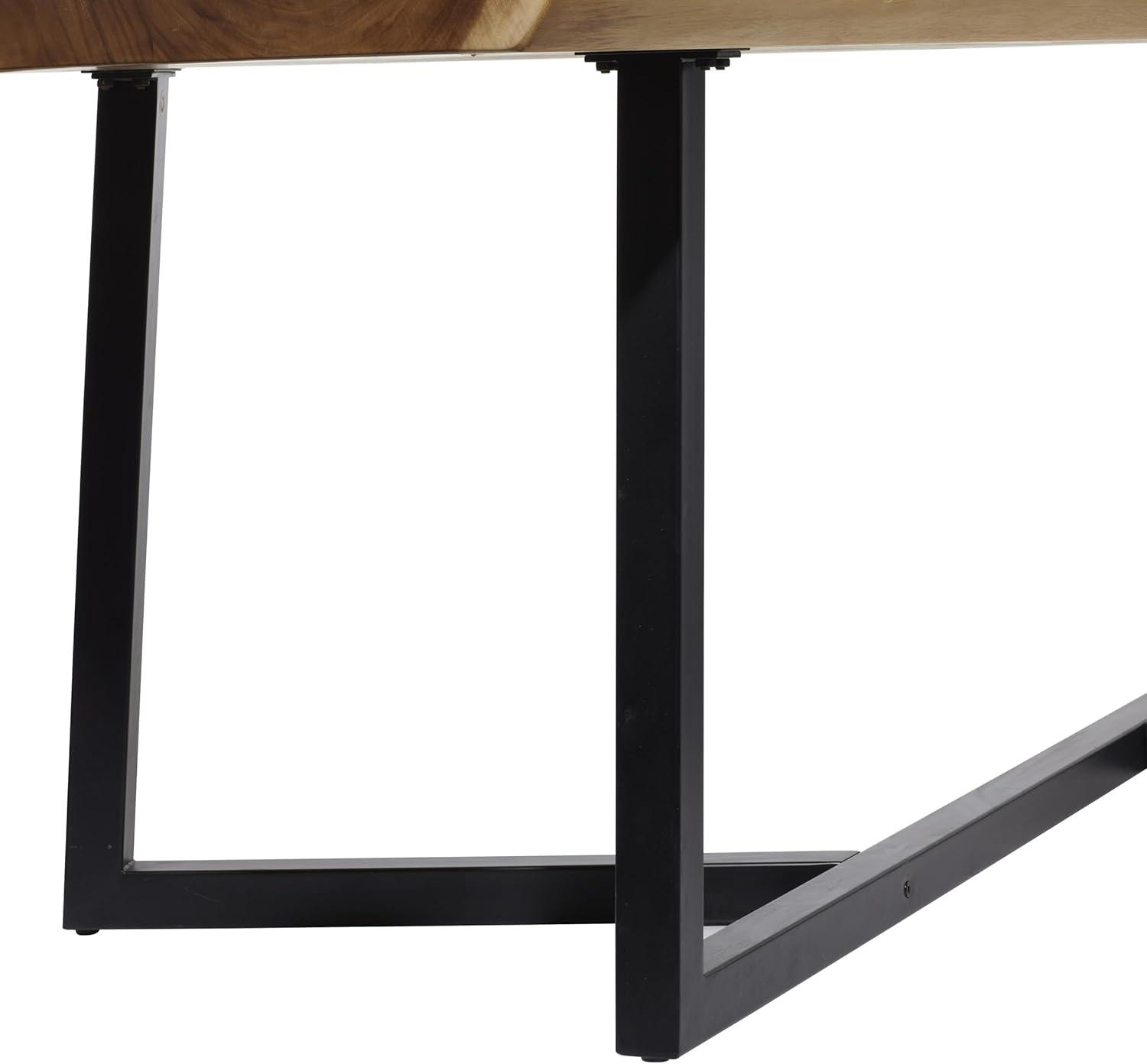 Contemporary Wood Dining Table Brown - Olivia & May: Sleek Design, Seats 6, Non-Extendable