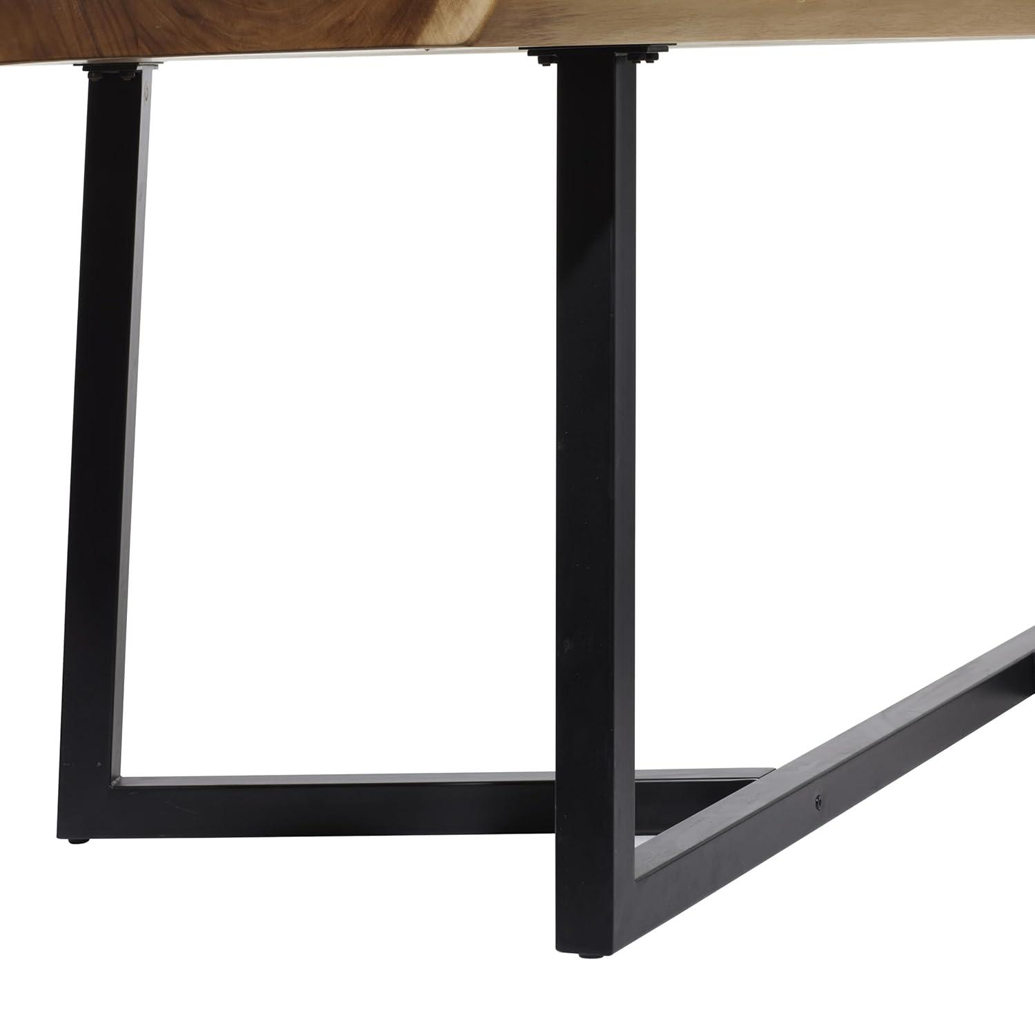 Contemporary Wood Dining Table Brown - Olivia & May: Sleek Design, Seats 6, Non-Extendable