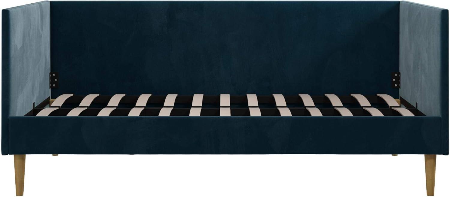 DHP Franklin Mid-Century Upholstered Daybed Frame, Blue Velvet, Twin