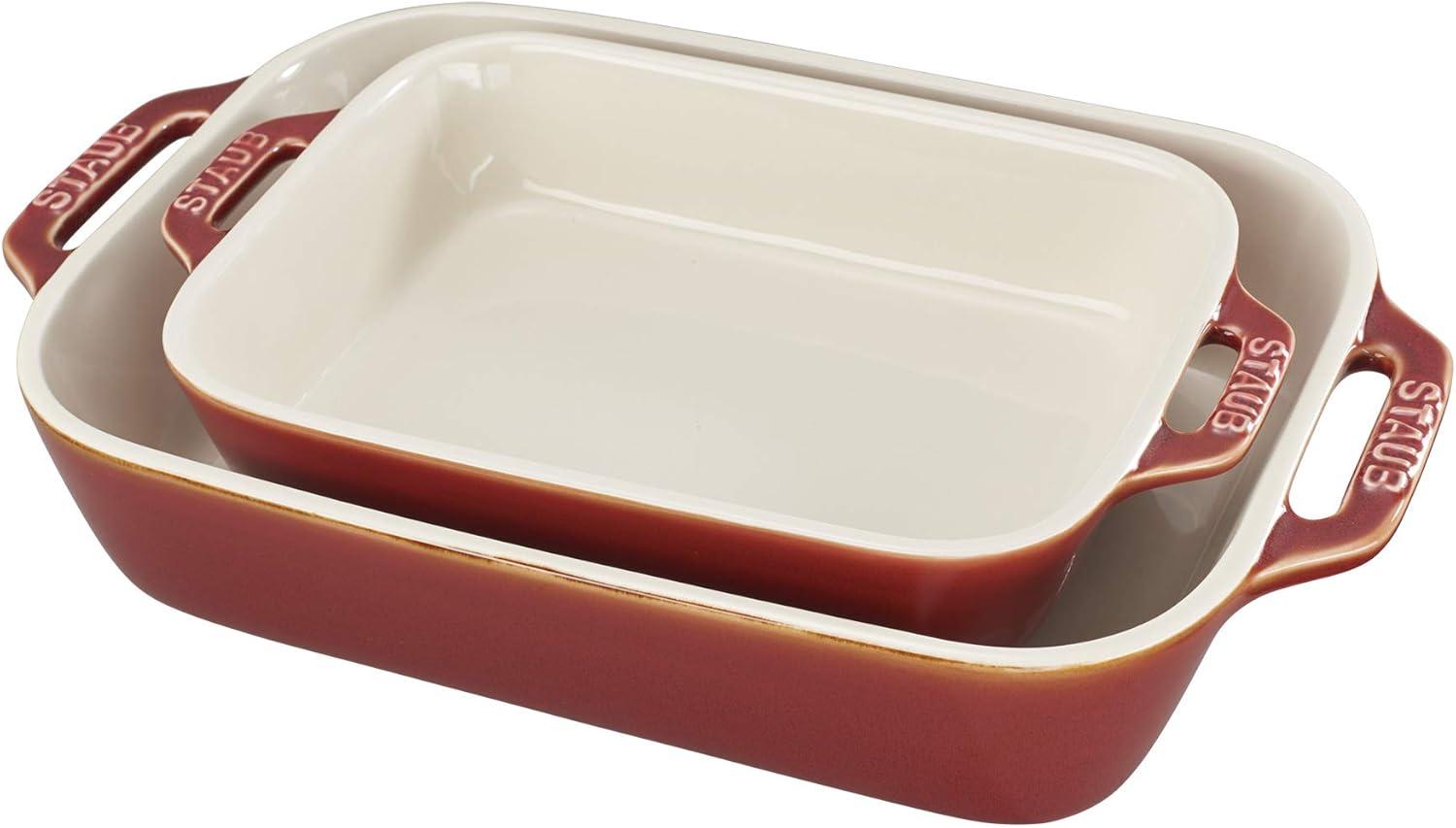 Staub ® Rustic Red 2-Piece Rectangular Baker Set