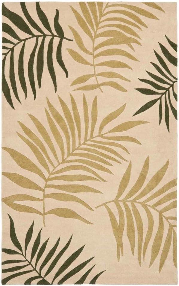 SAFAVIEH Soho Quinn Floral Wool Area Rug, Beige/Multi, 3'6" x 5'6"