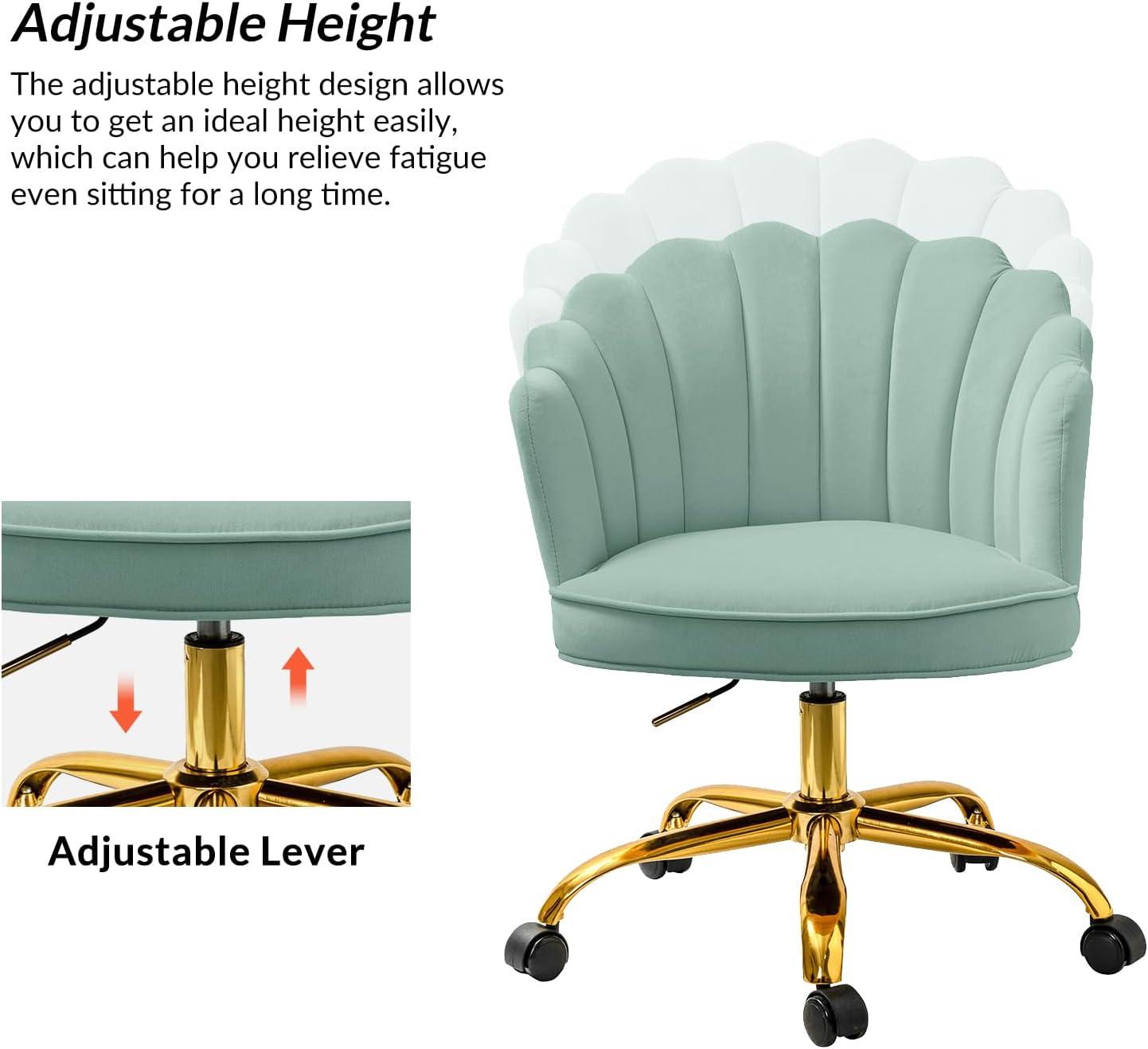 Belanda 23'' W Modern VelvetTask Chair with Tufted Back
