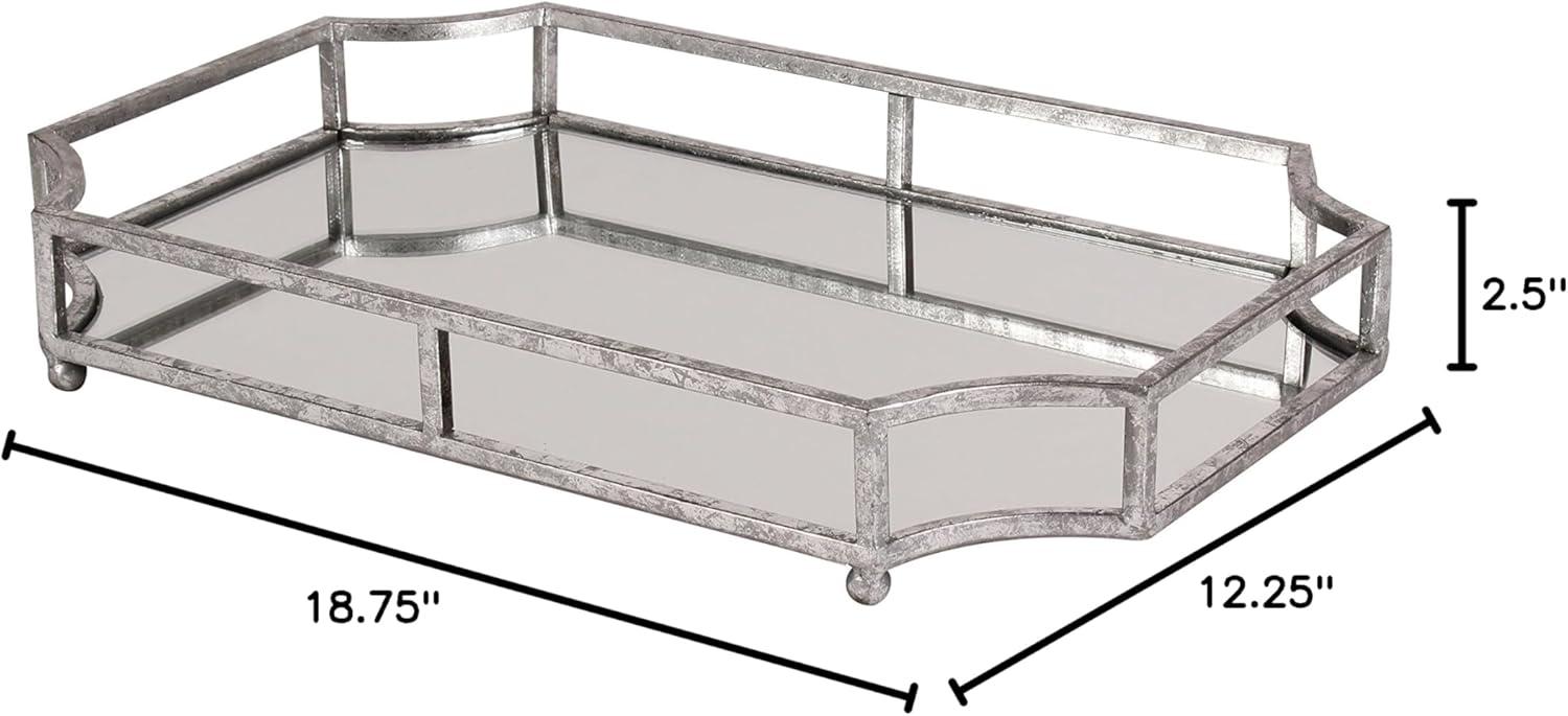 Kate and Laurel Ciel Tray, 12x18, Silver