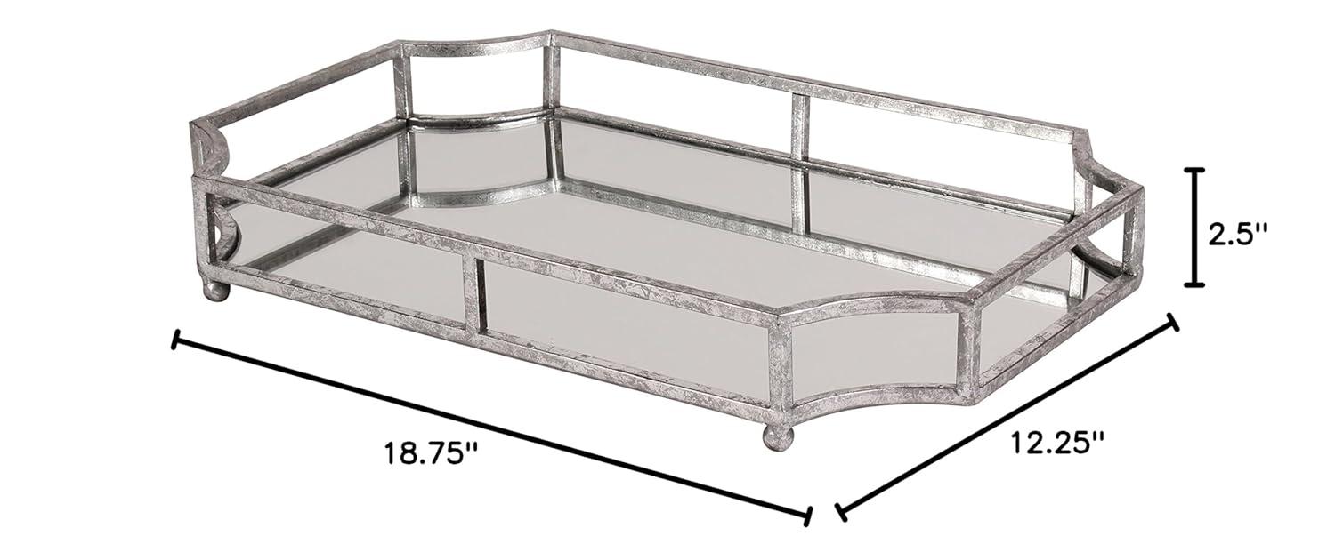 Kate and Laurel Ciel Tray, 12x18, Silver