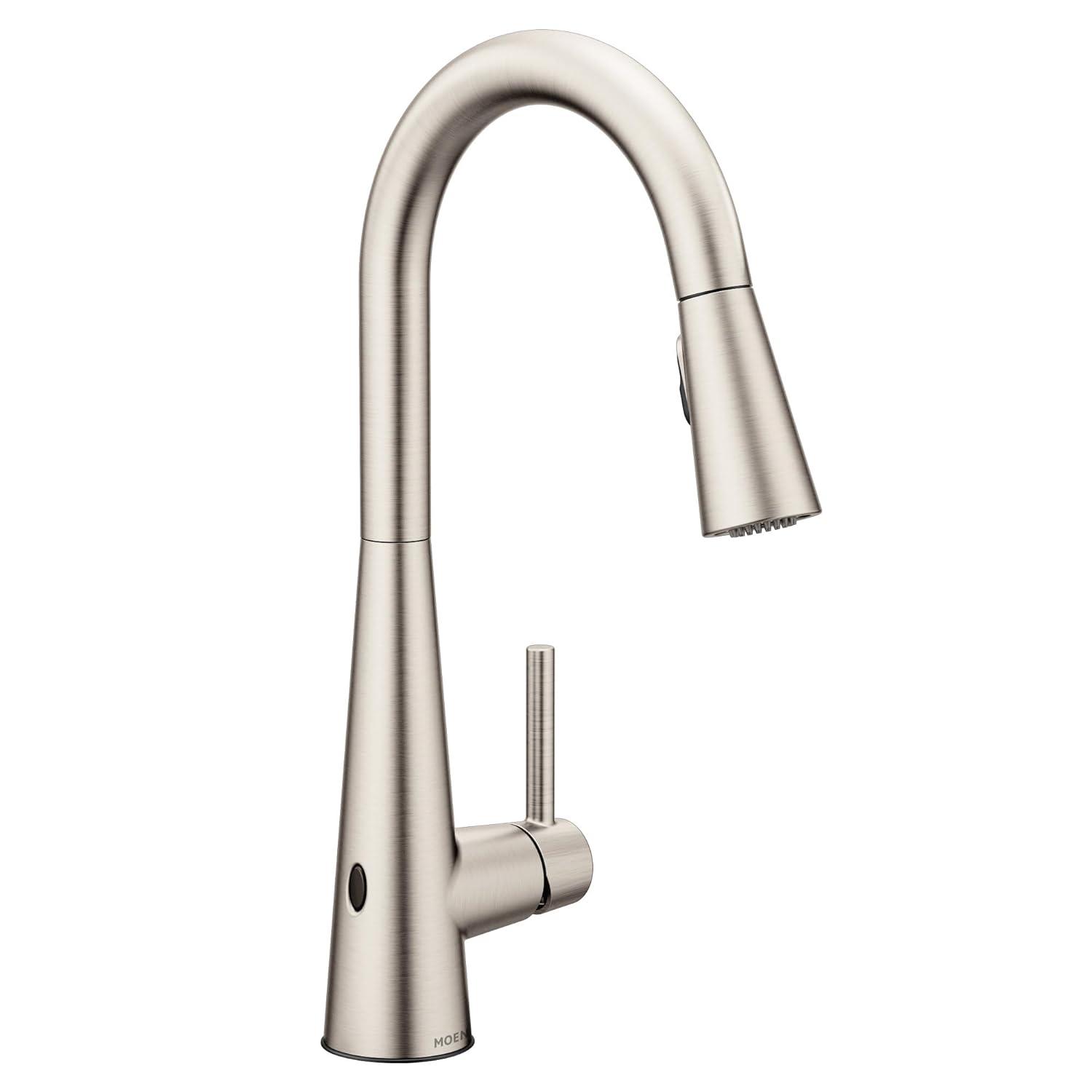 Moen Sleek MotionSense Wave Single Handle Pulldown Kitchen Faucet with Power Clean Technology
