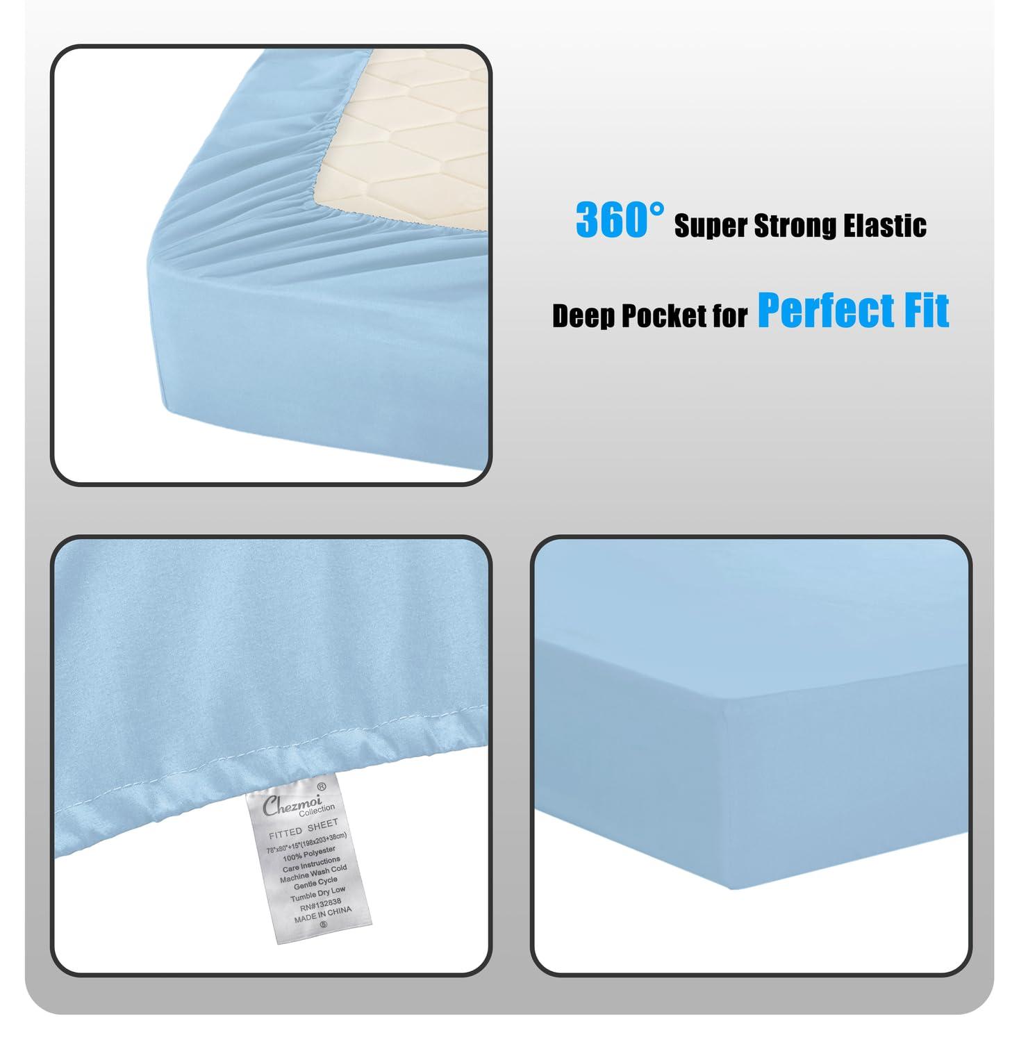 Chezmoi Collection Liam Microfiber 7 Piece Bed in a Bag Comforter Set