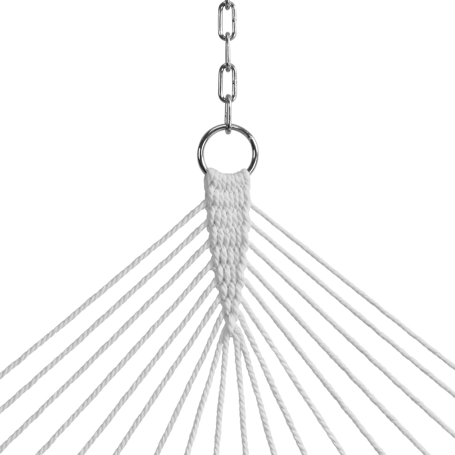 Double Quilted 12 FT Hammock for 2 Persons, Hardwood Spreader Bars, 480 lbs Capacity, with Detachable Pillow and Chains - Ideal for Outdoor Camping, Patio, Beach, and Yard Relaxation