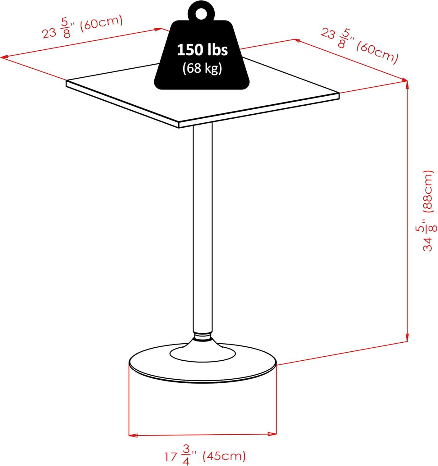 Obsidian Counter Height Pub Table Wood/Black - Winsome