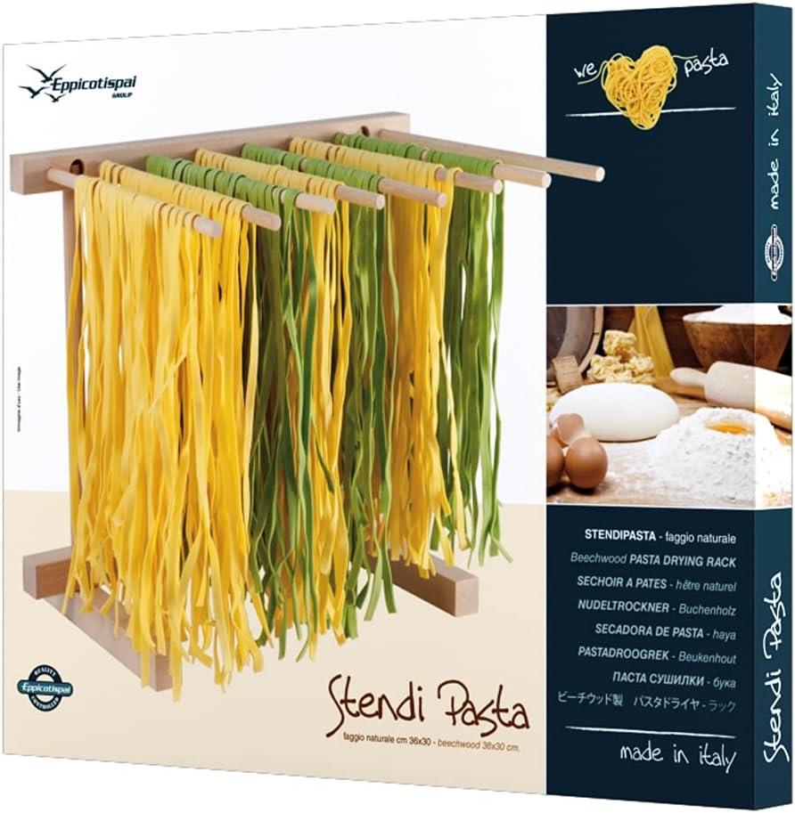 Natural Beechwood Collapsible Pasta Drying Rack