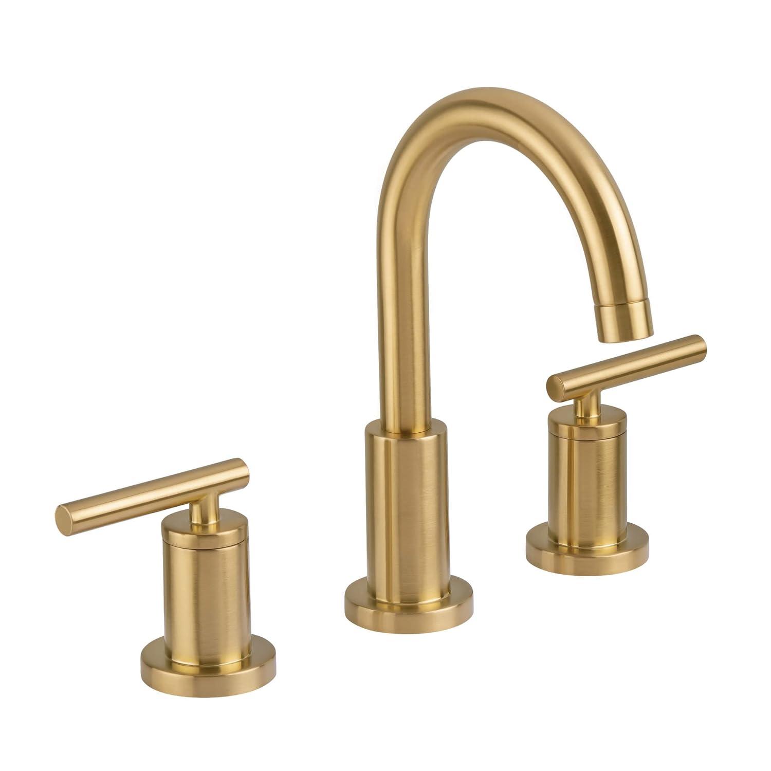 Miseno MNO1343LCG Two Handle Widespread Bathroom Sink Faucet, Brushed Gold