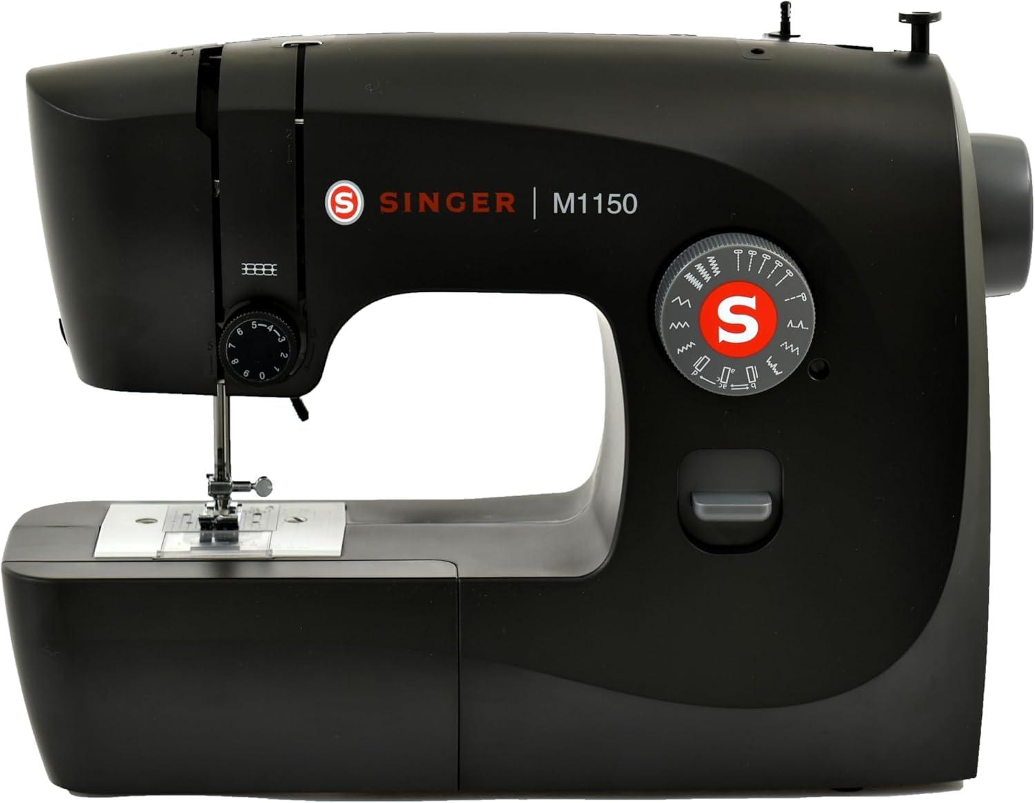 SINGER M1150 Mechanical Sewing Machine With 45 Stitch Applications, LED Light & 1-Step Buttonhole | Smart Choice for Gifting (Black)