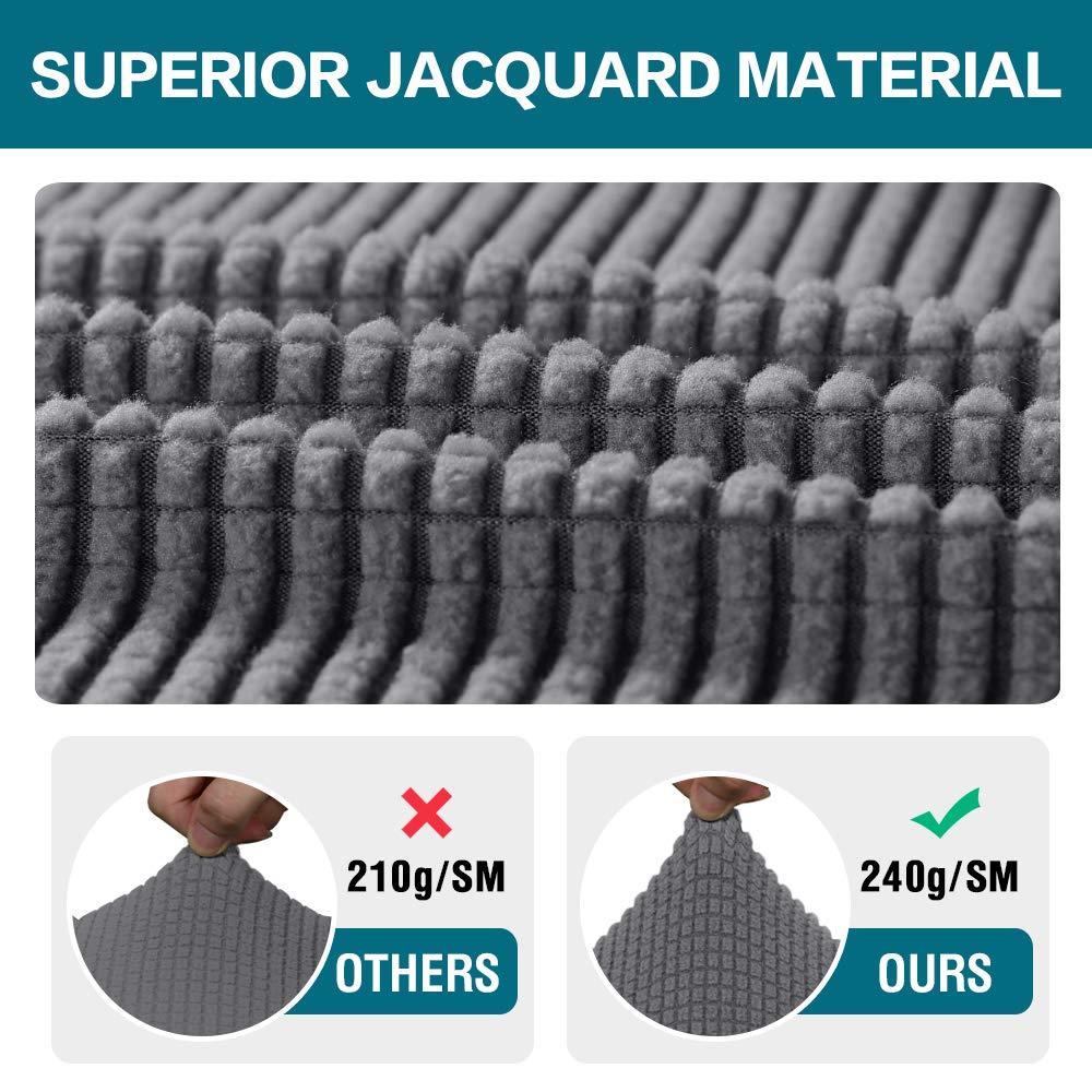 PandaTop Stretch Armrest Covers for Chairs and Sofas Couch Arm Covers for Sofa, Soft Armrest Covers Anti-Slip Furniture Protector Armchair Slipcovers Washable for Recliner Set of 2, Gray