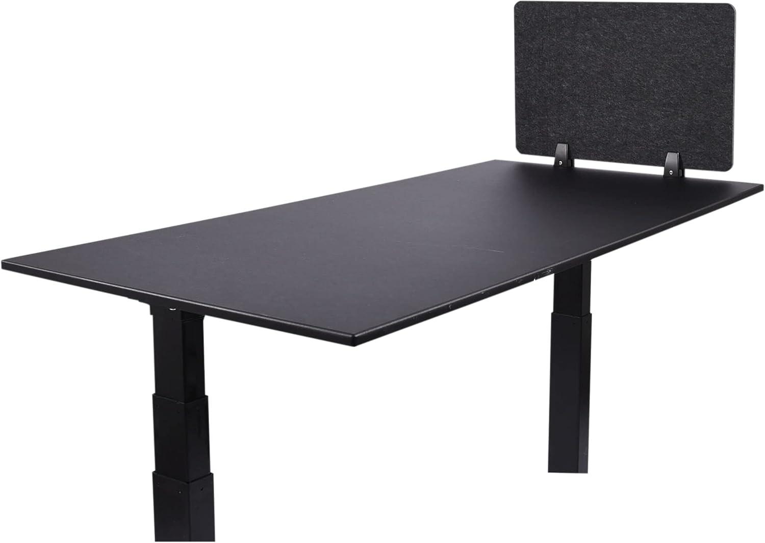 ReFocus Raw Clamp-On Acoustic Desk Divider  Reduce Noise and Visual Distractions with this Lightweight Desk Mounted Privacy Panel (Castle Gray, 59" x 16" , 23.6" x 16" , & 23.6" x 16" )