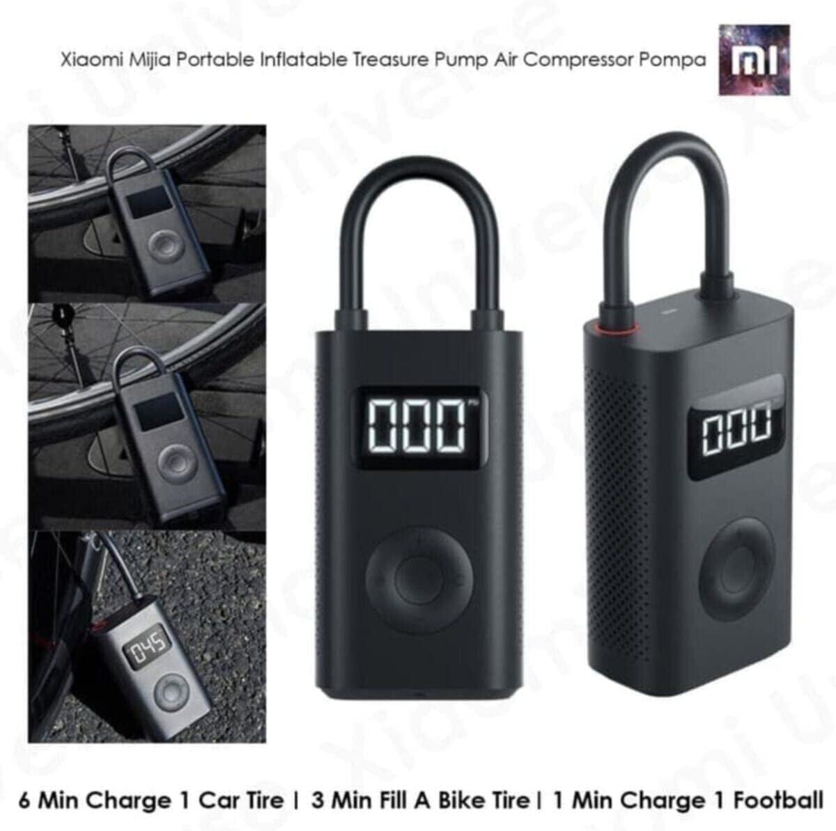 Xiaomi Portable Electric Air Compressor 1S, Portable Electric Air Inflator, Five Different Modes, Fast Precise Inflation For Bicycle Motorcycle Car Ball, Gray