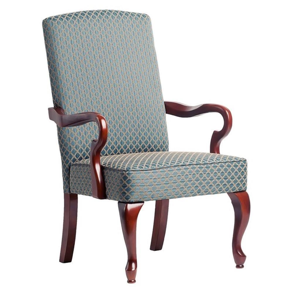 Comfort Pointe Derby Gooseneck Arm Chair Beige: Upholstered Polyester/Cotton, Wood Legs, Foam Fill