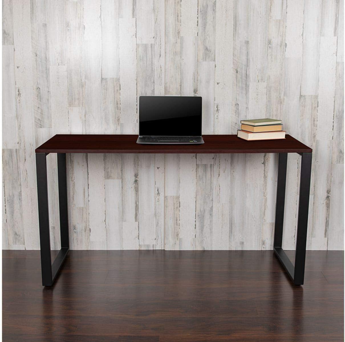 Flash Furniture Modern Commercial Grade Desk Industrial Style Computer Desk Sturdy Home Office Desk - 55" Length