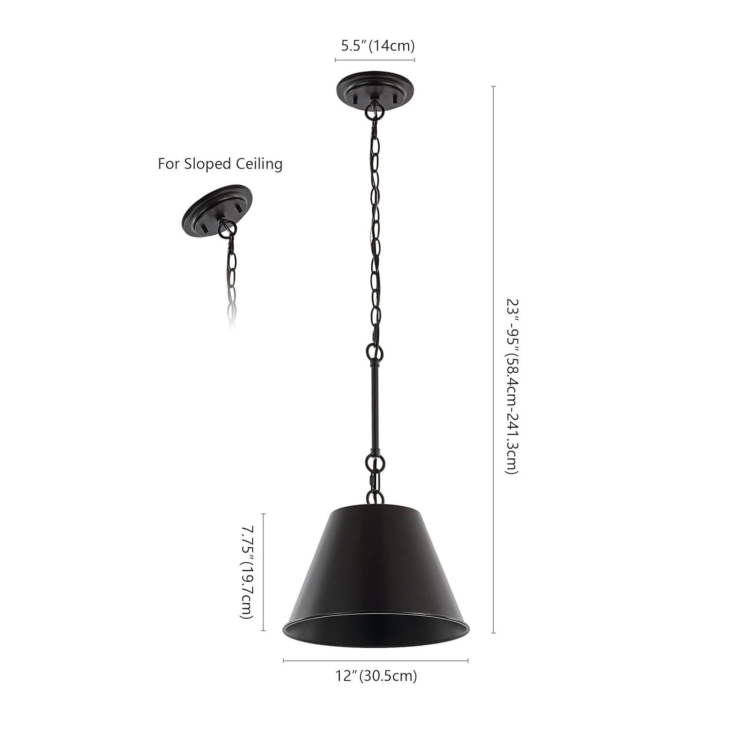 Henry 17.88" 1-Light Industrial Farmhouse Iron LED Pendant, Oil Rubbed Bronze