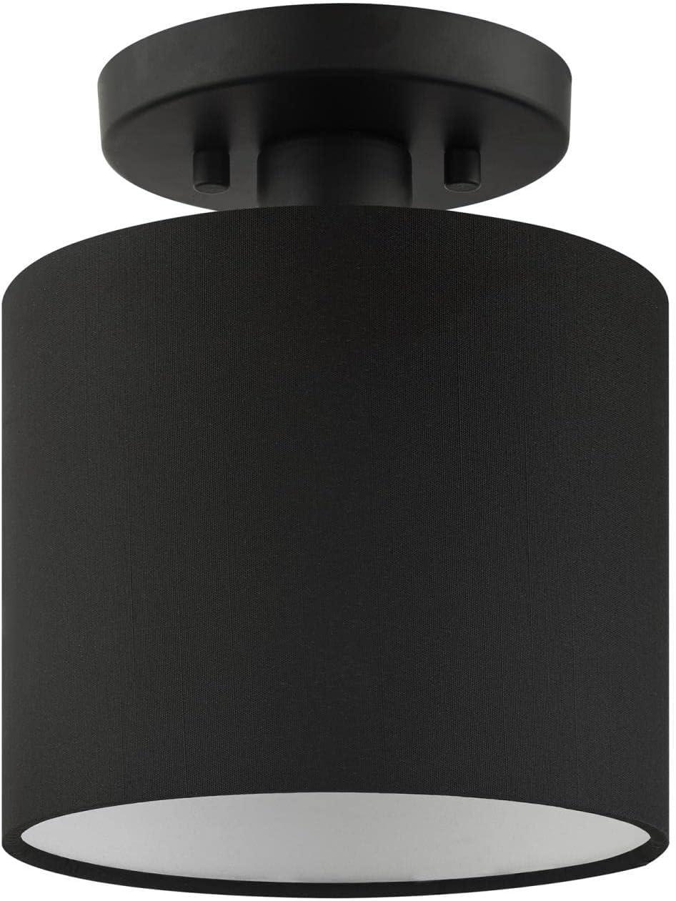 Livex Lighting Bainbridge 1 - Light Semi-Flush Mount in  Black