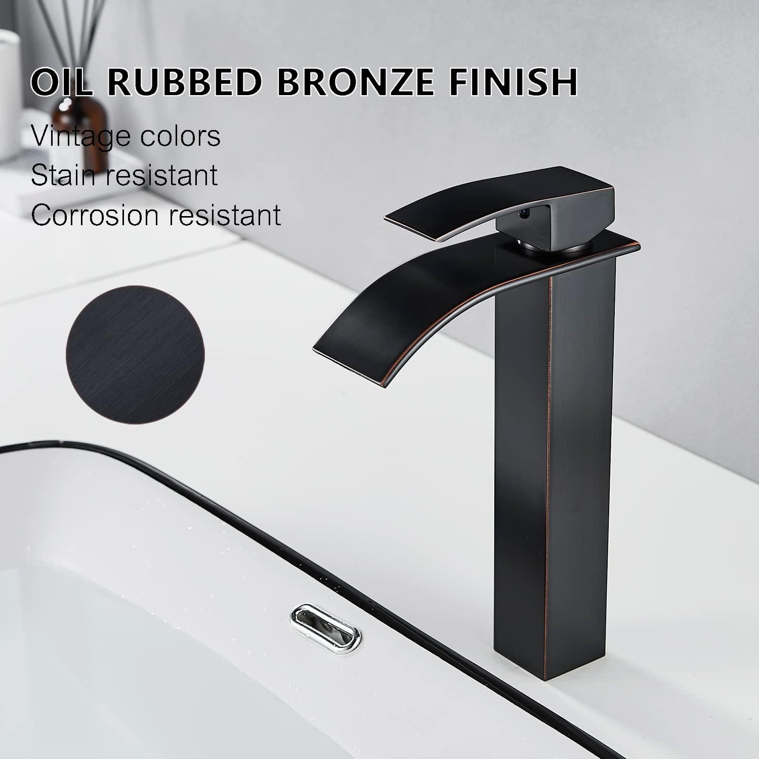 Oil Rubbed Bronze Single Handle Vessel Sink Faucet