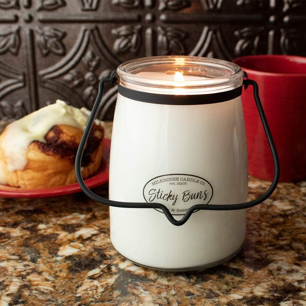 Sticky Buns Scented 22oz White Soy Beeswax Jar Candle