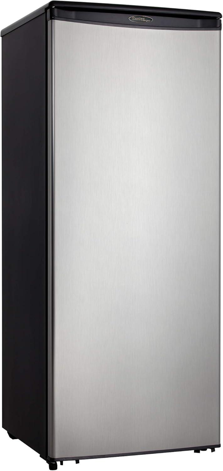 Danby Designer 11 C Ft Automatic Defrost Apartment Refrigerator, Spotless Steel