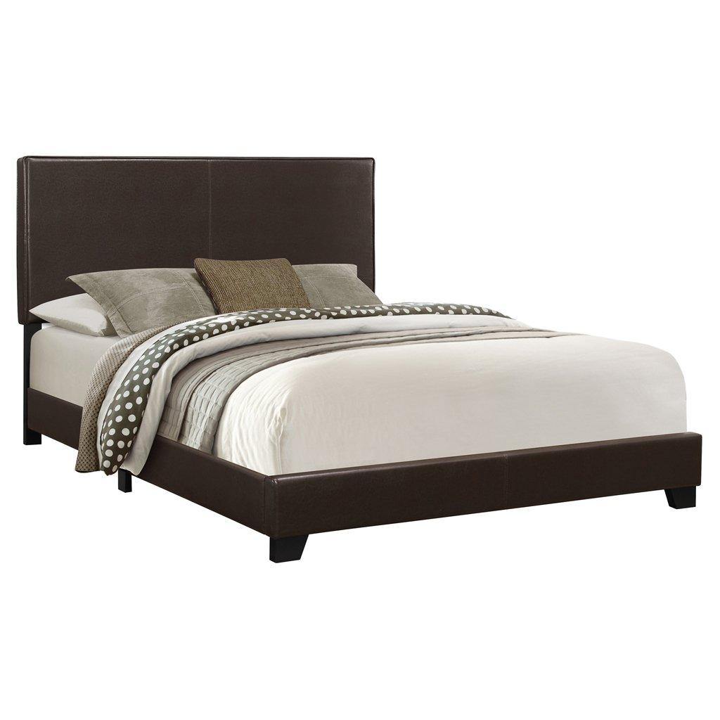 Engelhard Bed, Queen Size, Platform, Bedroom, Frame, Upholstered, Pu Leather Look, Transitional