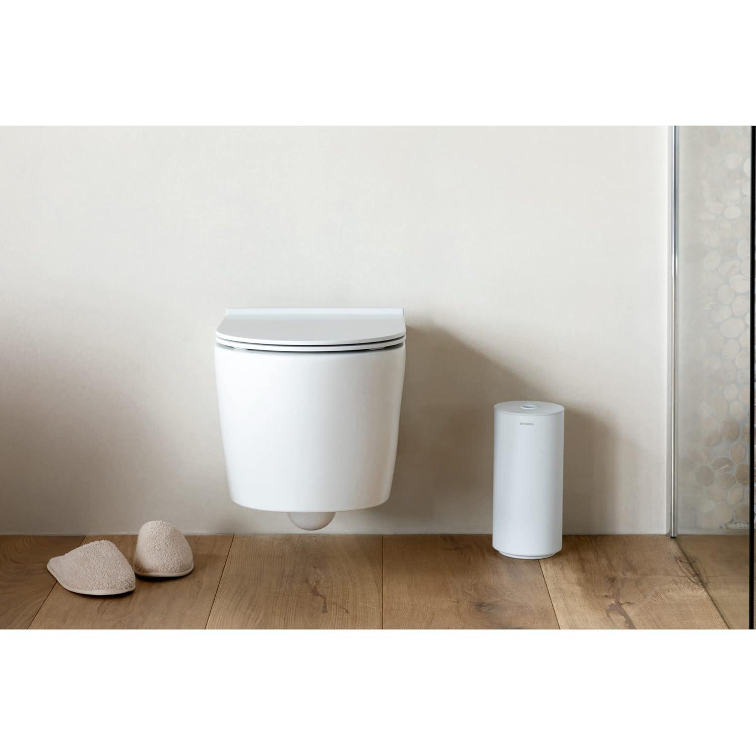 White Anti-Rust Wall-Mountable Toilet Roll Dispenser