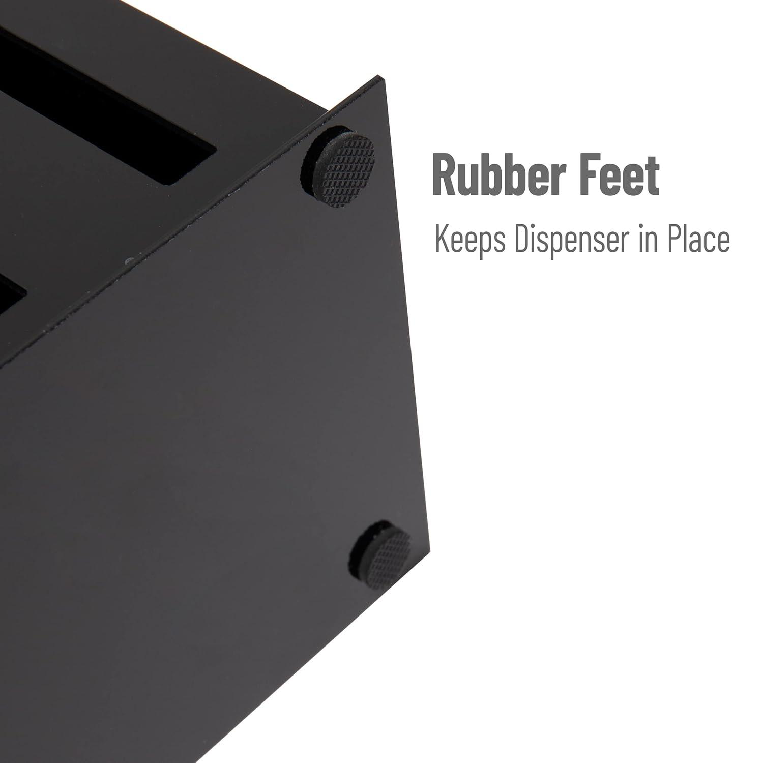 Mind Reader Mind Reader Utensil Dispenser, Silverware Organizer, Plastic Fork and Spoon DIspenser, Kitchen, 7"L x 5.75"W x 6"H, Black