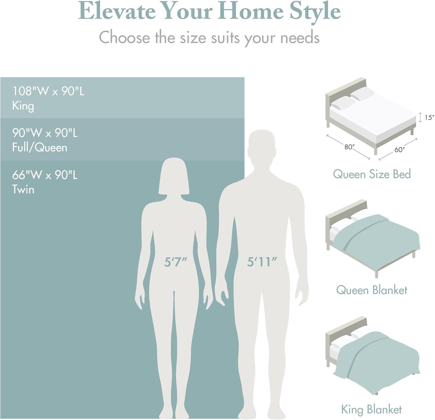 Madison Park Freshspun Basketweave Cotton Blanket