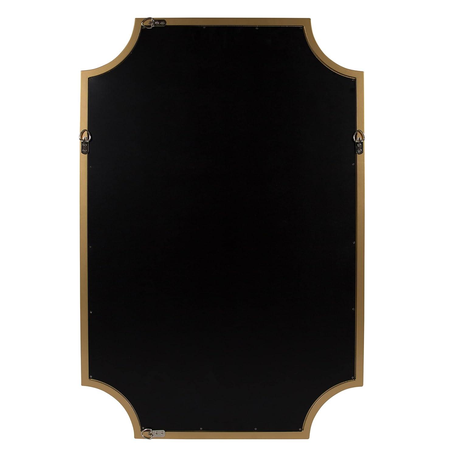 24" x 36" Hogan Framed Scallop Wall Mirror Gold - Kate and Laurel