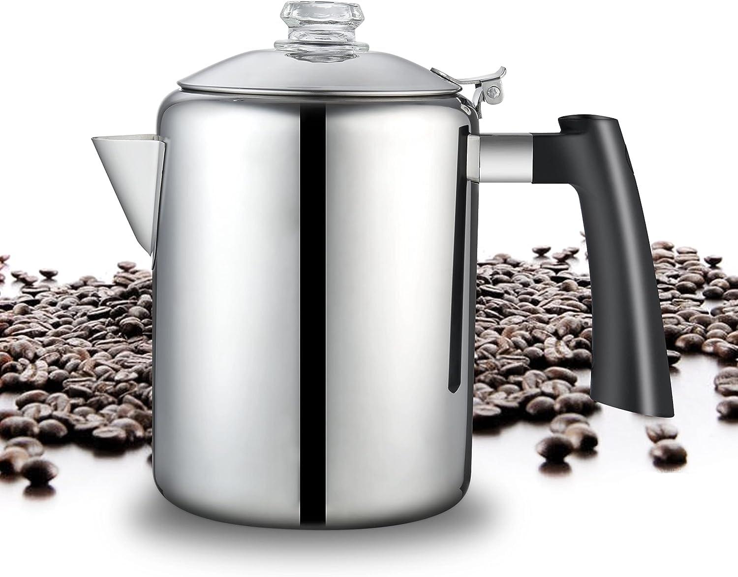 Cook N Home 8-Cup Stainless Steel Stovetop Coffee Percolator