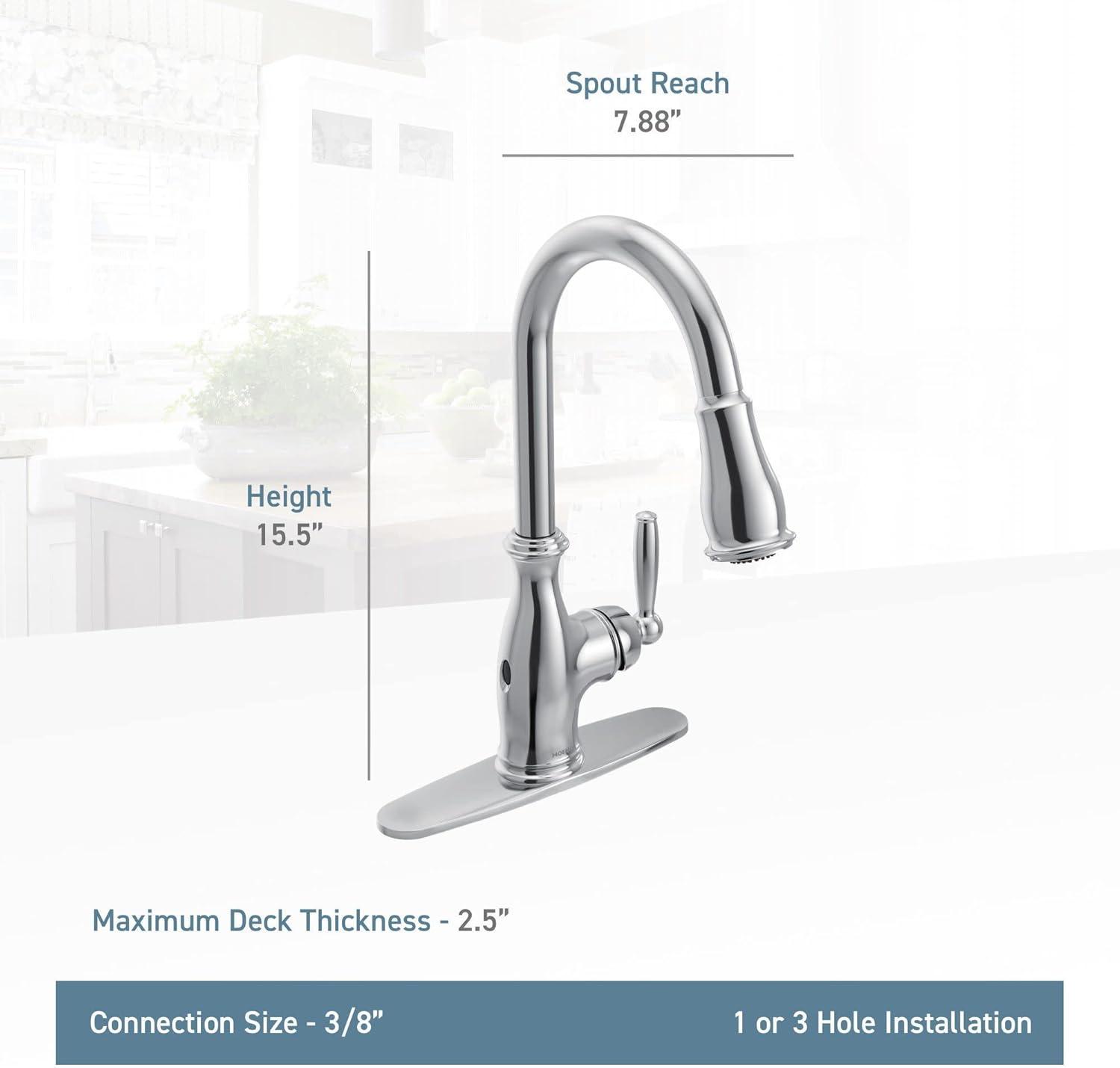 Brantford Pull Down Touchless Single Handle Kitchen Faucet with MotionSense Wave and Power Clean Spray