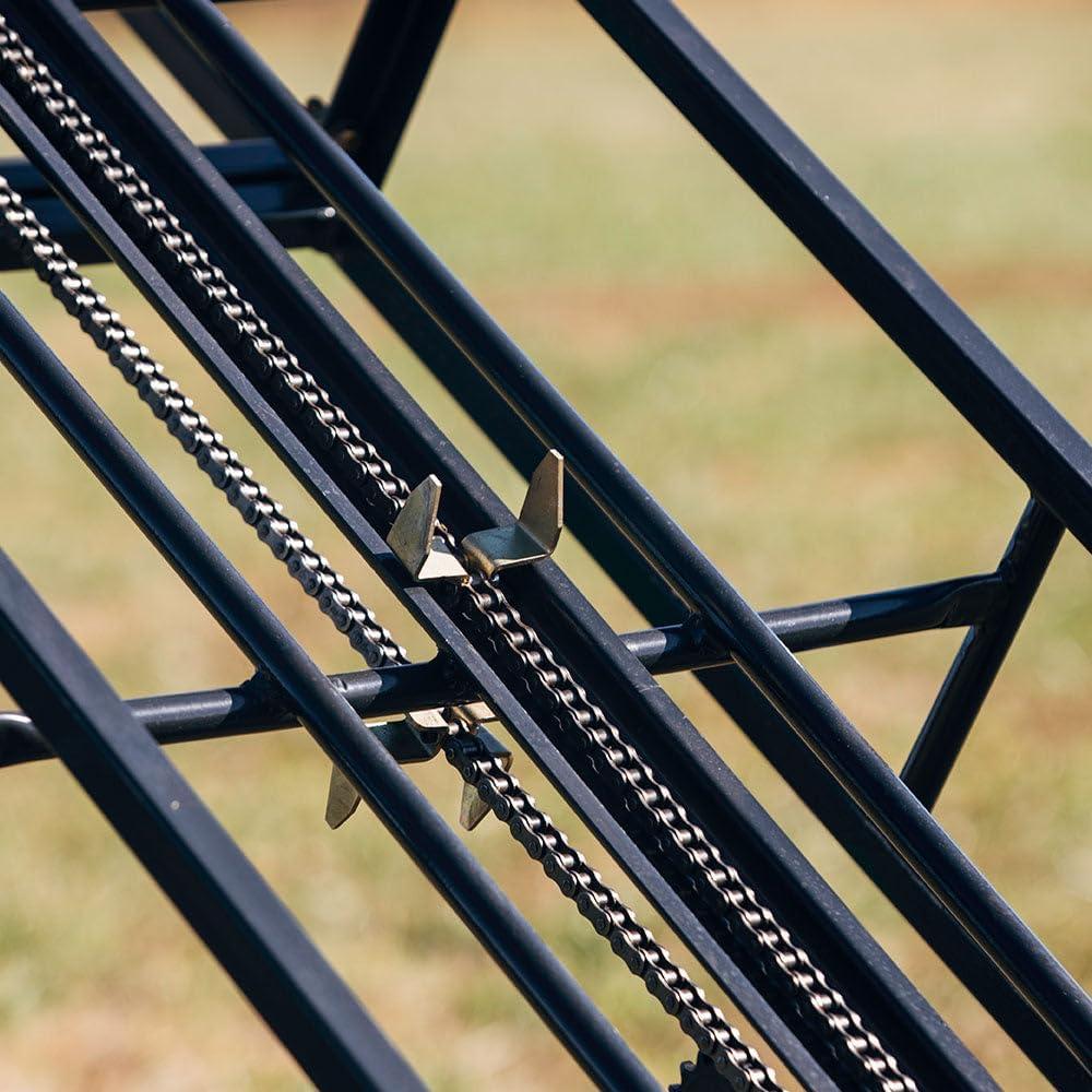 Titan Attachments Chain Drive 15ft Square Hay Bale Elevator Base Unit with 3/4 HP Motor, Charcoal Finish, Hay Harvesting Agricultural Equipment