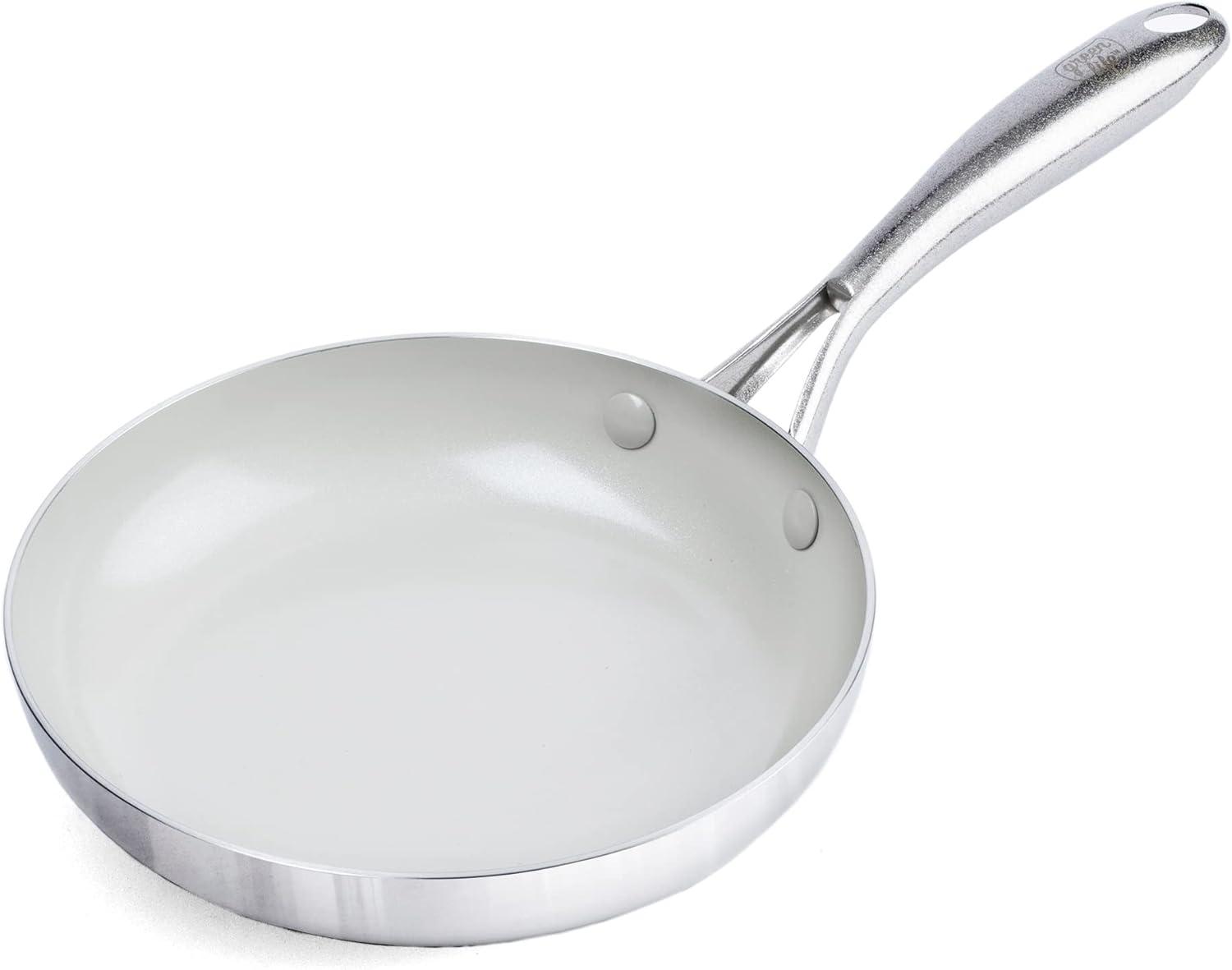 11" Stainless Steel Ceramic Nonstick Fry Pan Skillet