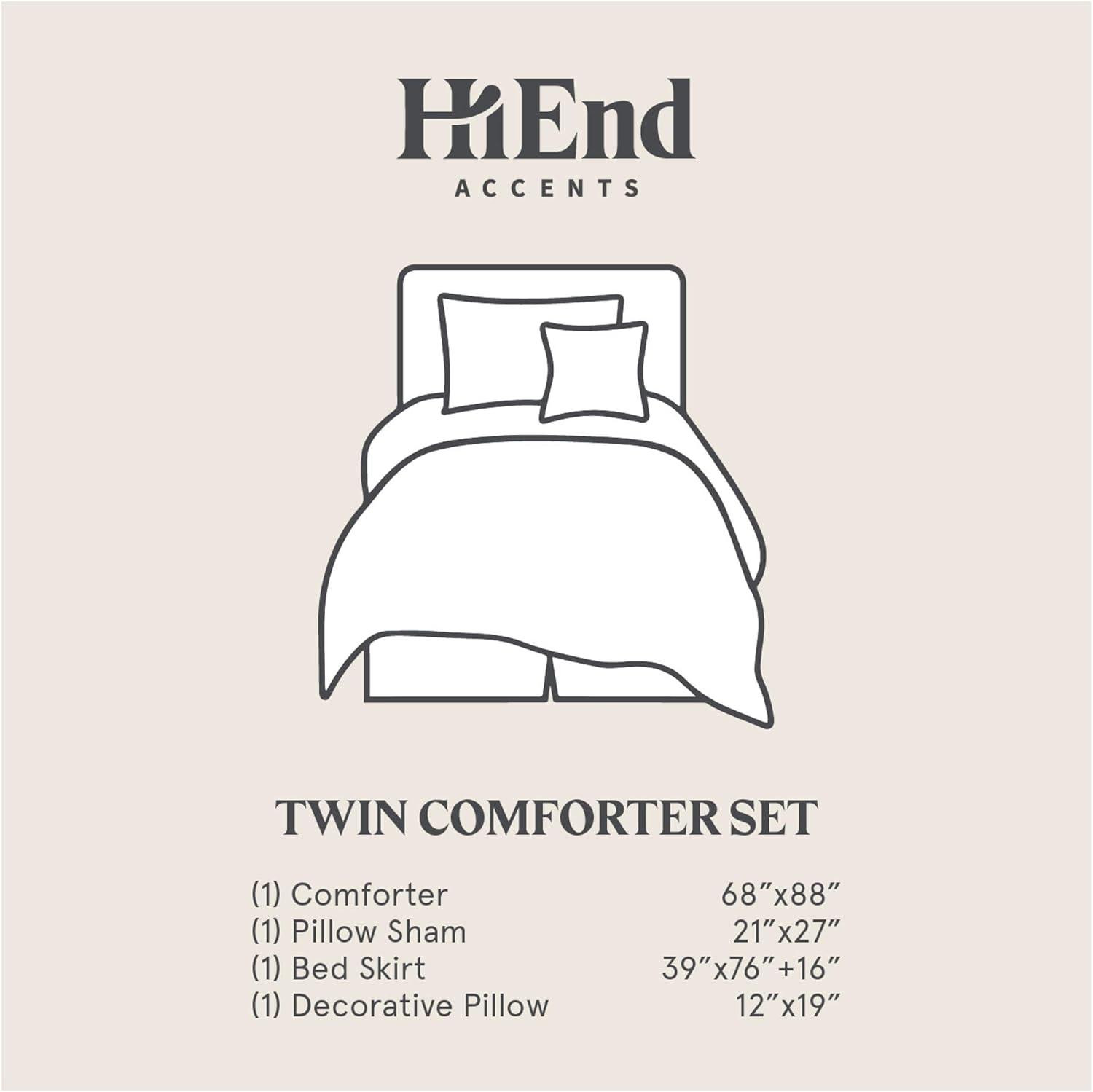 Hiend Accents Unisex Highland Lodge Twin Comforter 5 Piece - LG1860-TW-OC One Size