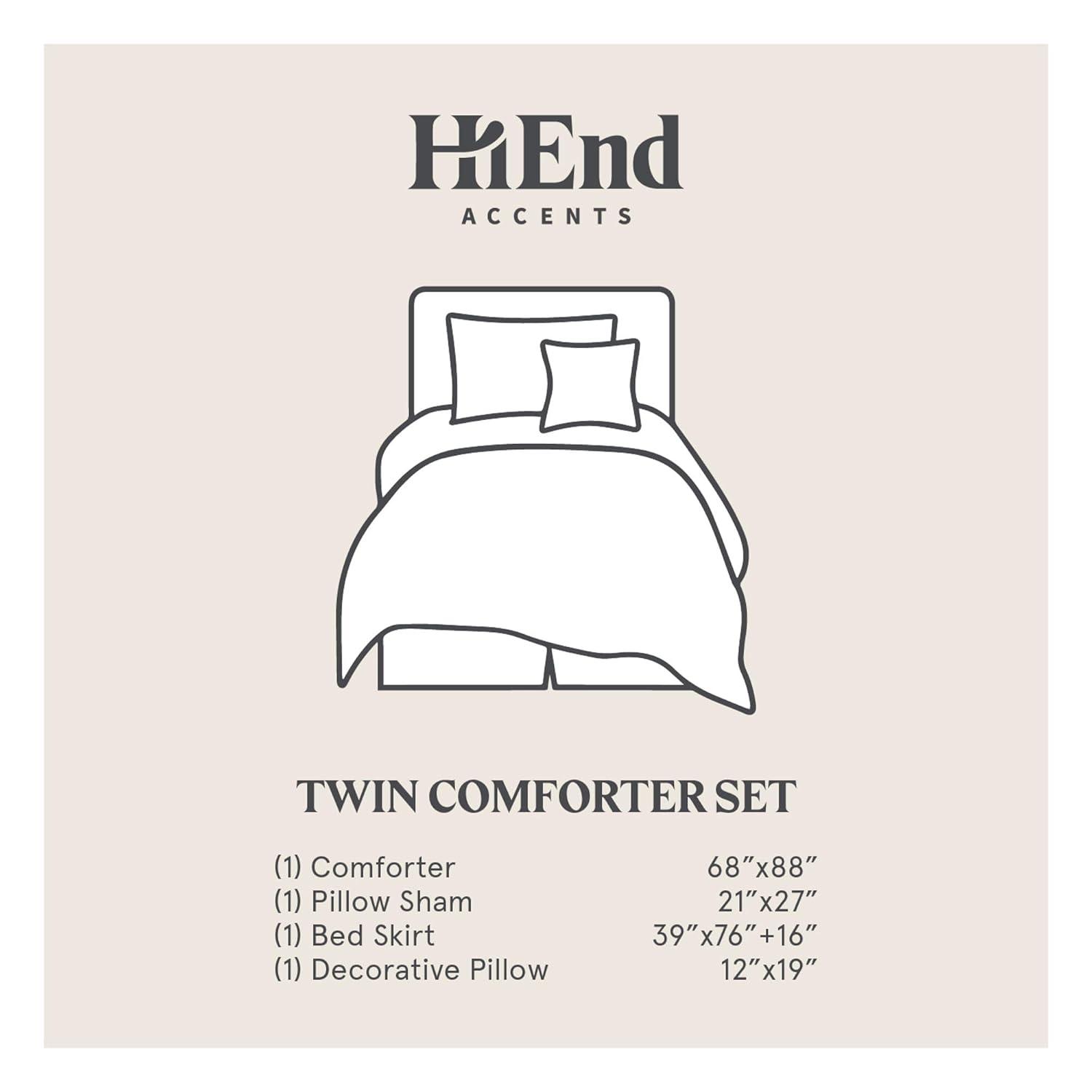 Paseo Road by HiEnd Accents Highland Lodge Olive/Brown Jacquard Rustic Cabin Lodge Comforter Set
