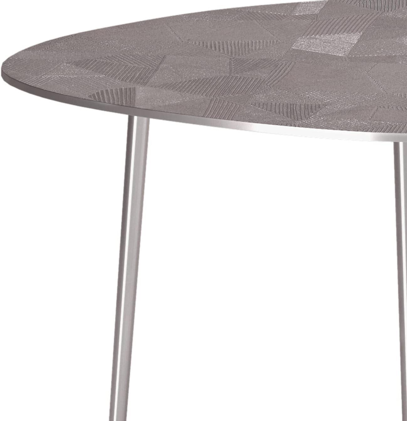 Shelton 2 Pc Metal Nesting Table in Nickel