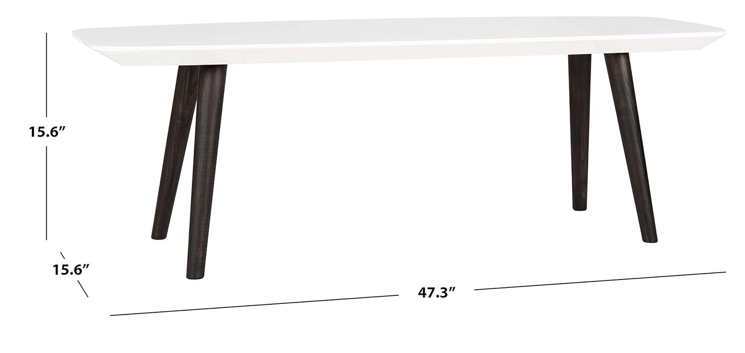 Josiah Coffee Table - White/Dark Brown - Safavieh