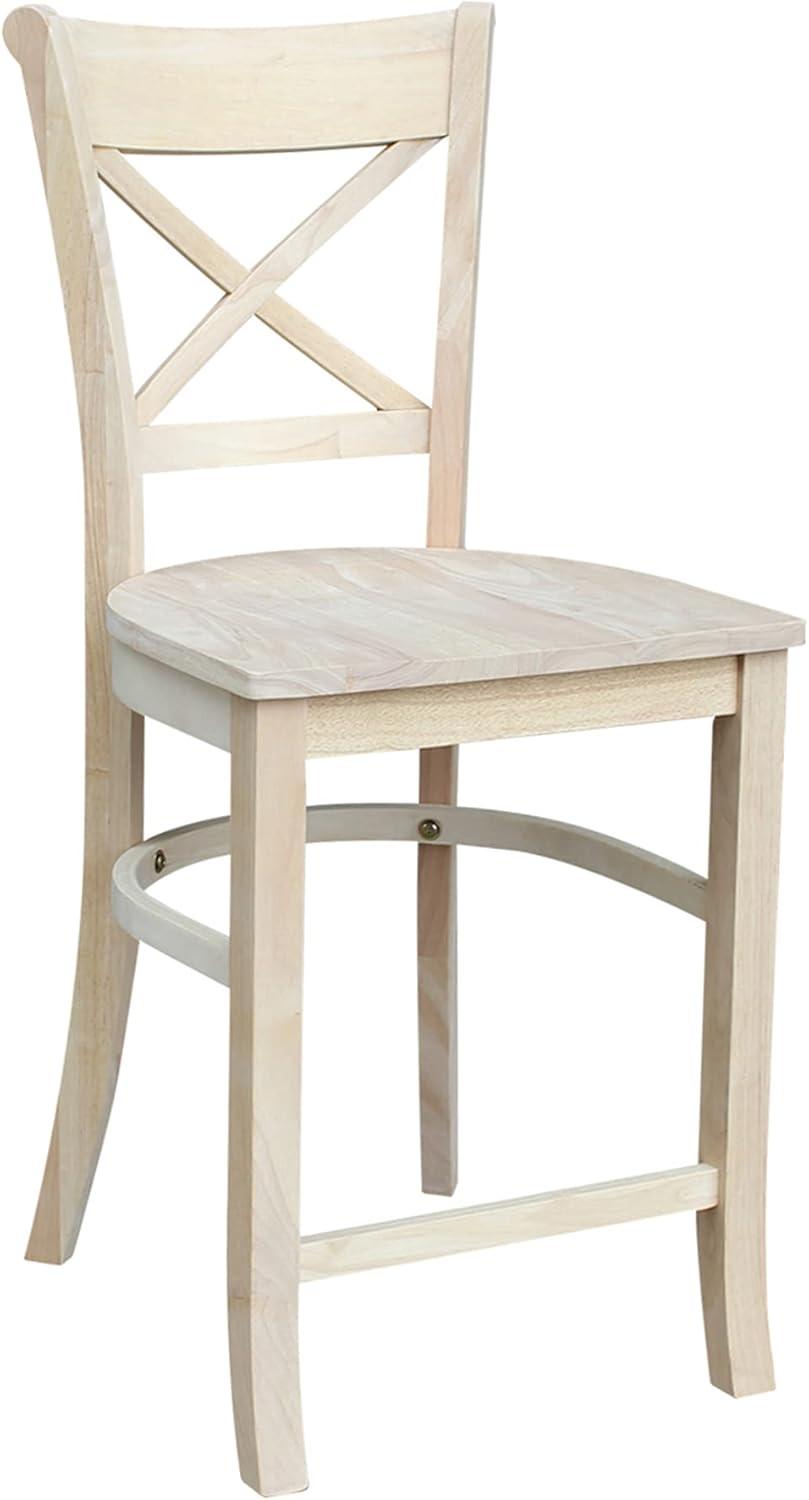 24&#34; Charlotte Counter Height Barstool Unfinished - International Concepts