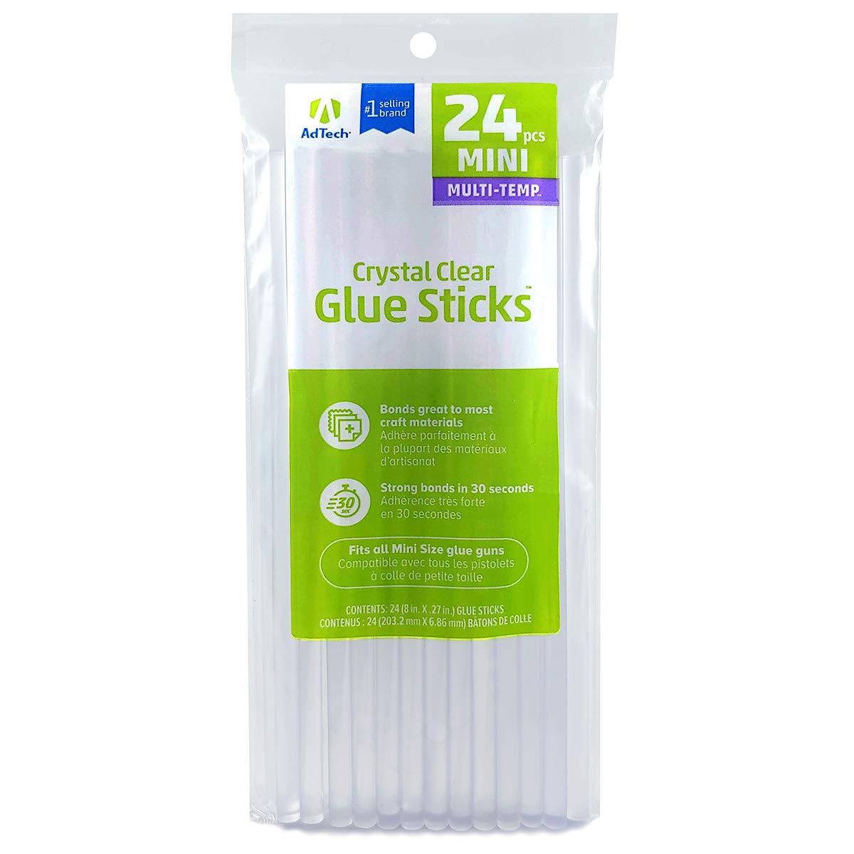 AdTech Crystal Clear Mini Size Multi Temp All Purpose Glue Sticks