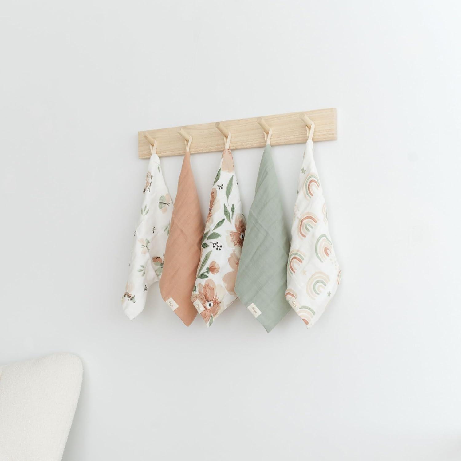 Crane Baby Parker 5-pc. Baby Wash Cloth Set (pink Floral)