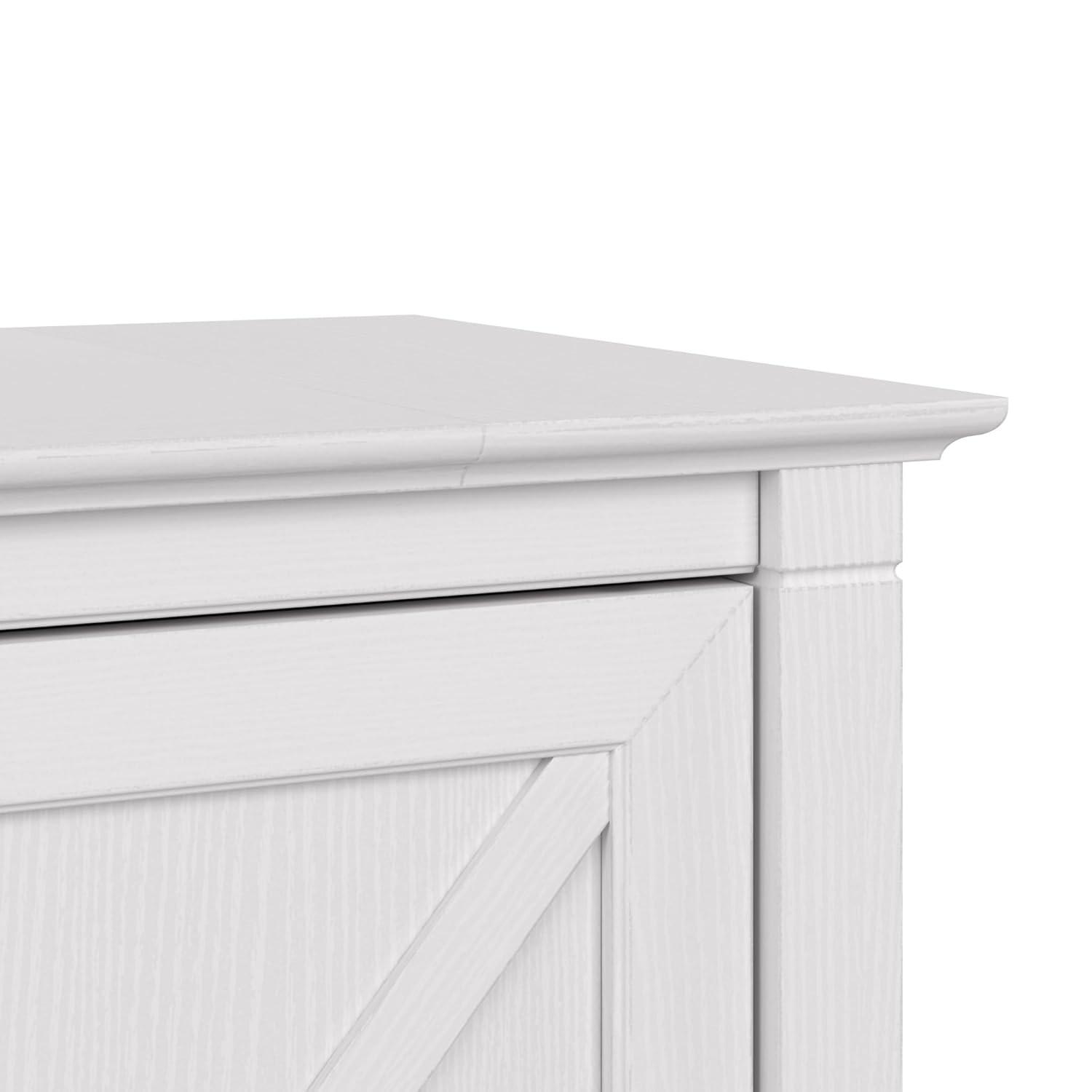 2 Drawer Key West File Cabinet Pure White Oak - Bush Furniture: Coastal Style, Aged Bronze Hardware