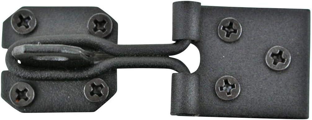 3-Inch Black Wrought Iron Hasp Door Lock