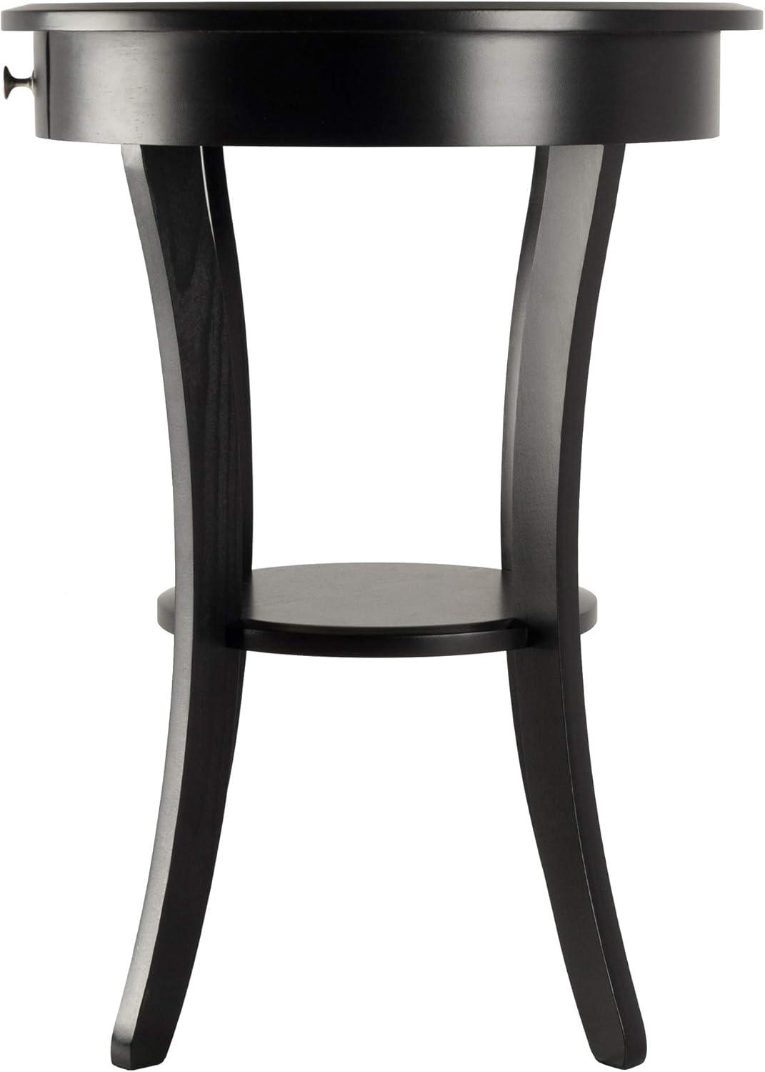 Sasha Round Accent Table - Black - Winsome