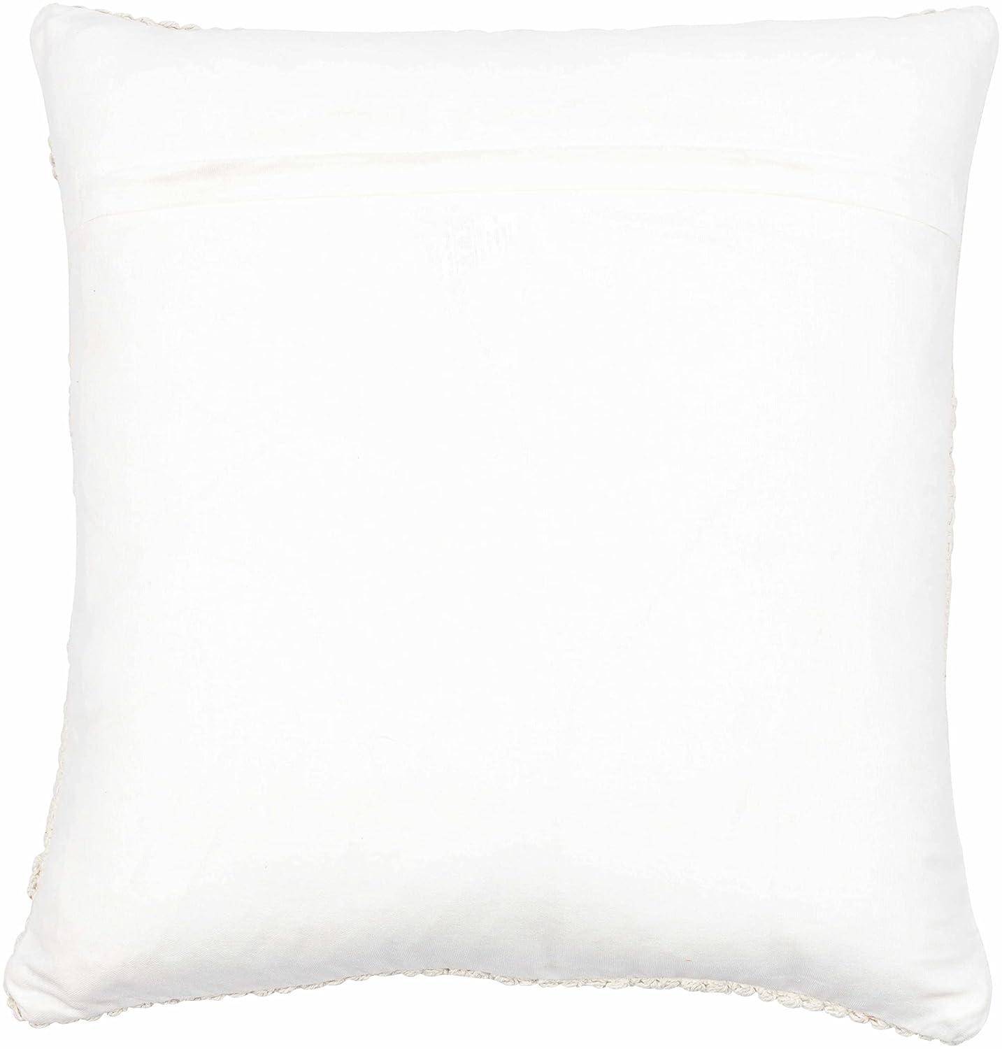 Sumiton Cream Cotton Handwoven 22" Square Pillow Cover